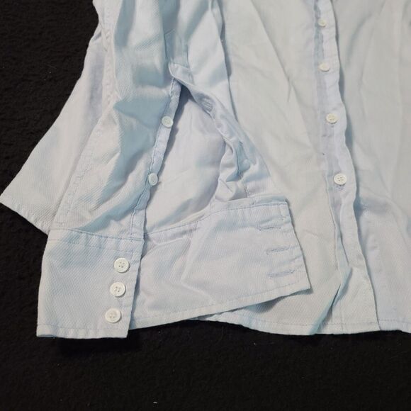 Jacob Mens Button Up Dress Shirt Blue Size XL 100% Cotton Long Sleeve Collar - Picture 12 of 12